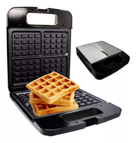 Wafflera Electrica Maquina Antiadherente De 4 Waffles Grande-2
