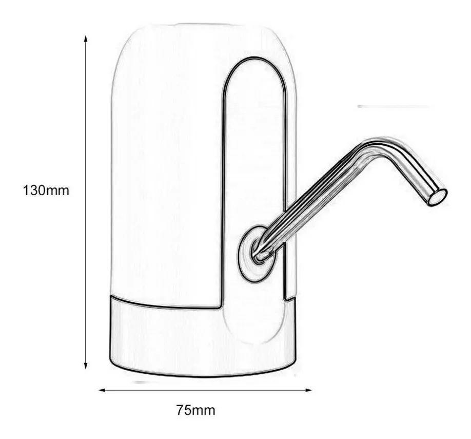 Bomba Dispensador Usb Agua Electrónico Botellon Recarga Color Blanco-3