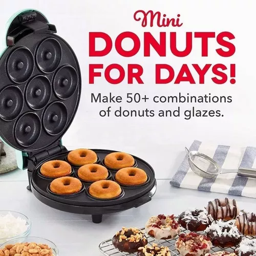 Maquina Donuts Hacer Mini Donas Desayuno 1200w Antiadherente Color Negro-3
