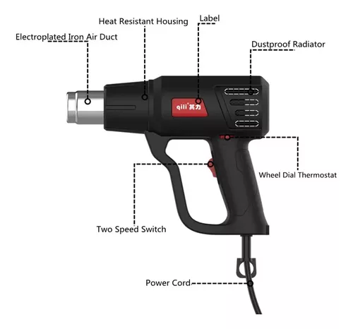 Pistola De Calor Aire Caliente 2000w 650c-3
