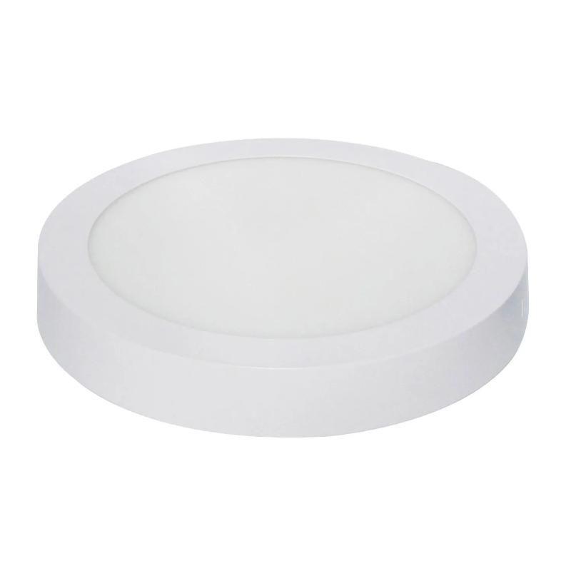Foco Plafón Panel Led 12w Redondo 17cm Marco Blanco-2