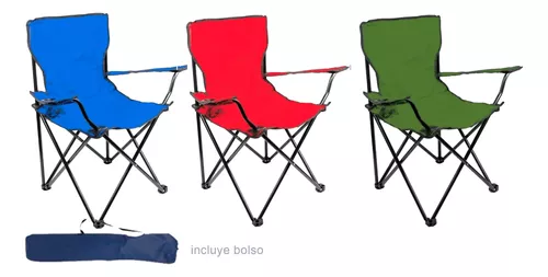 Asiento Plegable Con Porta Vasos Resistente Incluye Bolso-0