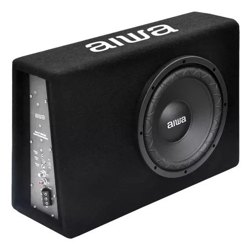 Subwoofer Amplificado Plano Aiwa Slim Para Auto 600w Color Negro-0