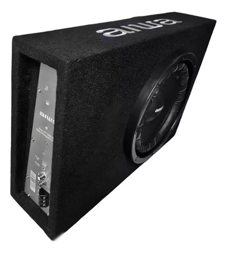 Subwoofer Amplificado Plano Aiwa Slim Para Auto 600w Color Negro-1