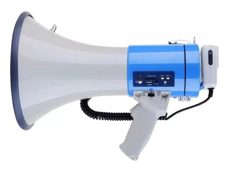 Megáfono Portátil Fuerte Altavoz Recargable Con Pilas-3