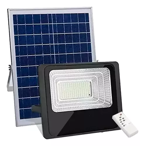 Lampara Foco Solar Led 200w + Panel Solar Control Remoto-2