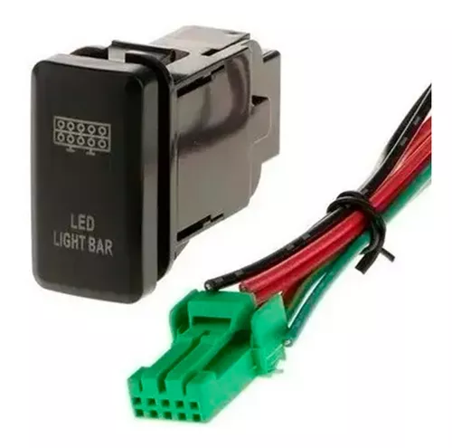 Interruptor De Botón De Barra De Luz Led Azul 12v-2