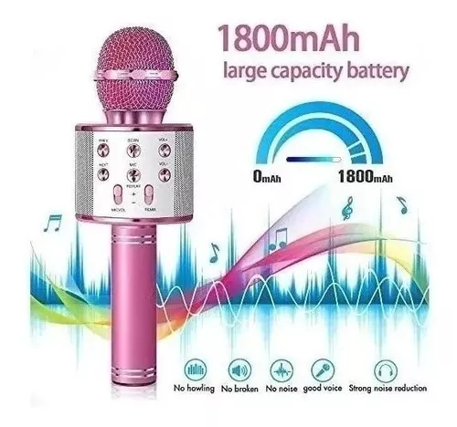 Micrófono Karaoke Con Parlante Bluetooth -4