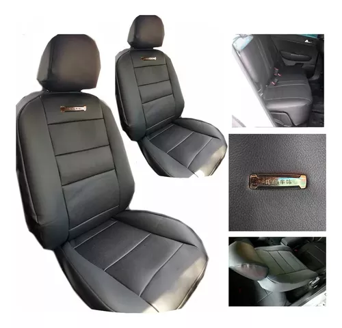 Funda Cubre Asiento Auto Ecocuero Set Universal-0