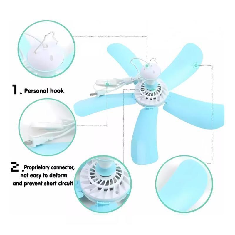 Ventilador 5 Aspas Colgante Con Enchufe A La Corriente-5