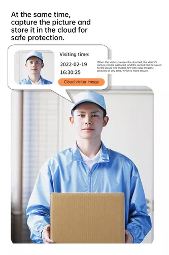 Timbre Portero Inalámbrico Cámara Wifi Seguridad Video-6