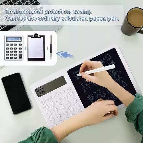 Calculadora Con Pizarra De Notas 28 Teclas Lcd Tactil Lapiz-2