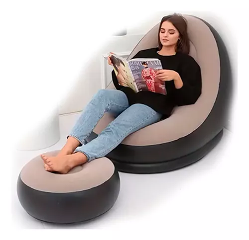 Sofá Tumbona Silla Inflable Reposa Pies Puff-2