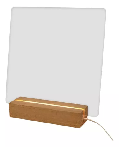 Pizarra Acrílica De Borrado En Seco Con Soporte Luz Led Usb-0