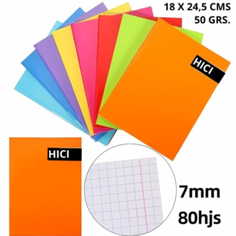 Pack De 10 Cuadernos College Cuadriculados De 80 Hjs.-1