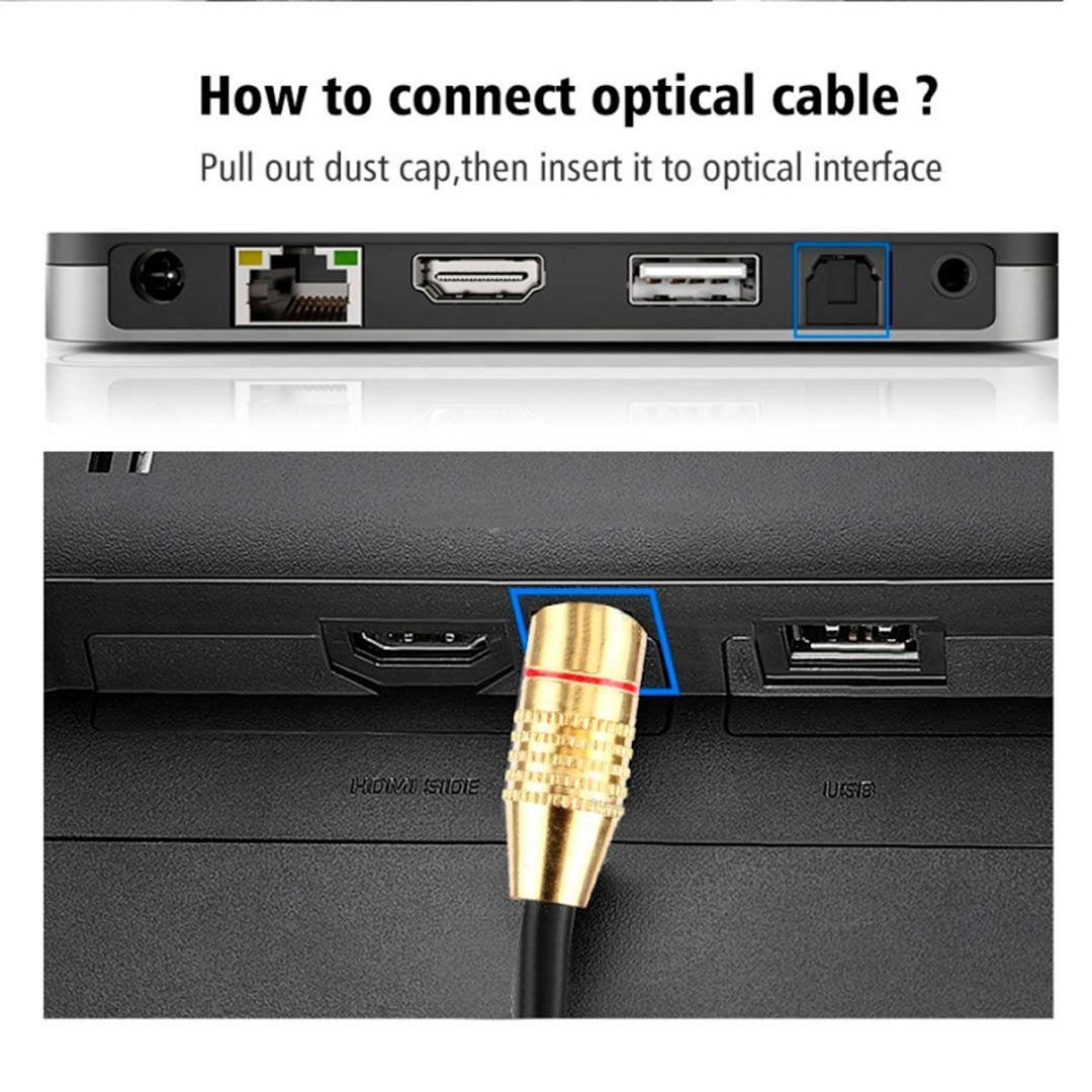 Cable Óptico Digital Tv Audio De 1.5m Alta Calidad De Sonido-5