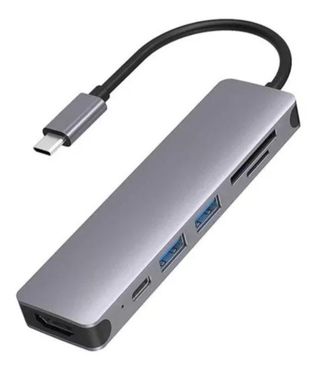Hub Adaptador Tipo C Compatible Con Apple, Windows, Android-2