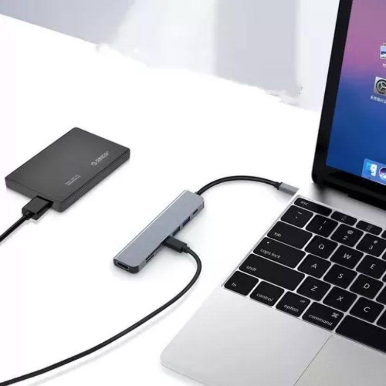 Hub Adaptador Tipo C Compatible Con Apple, Windows, Android-4