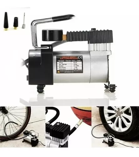 Compresor De Aire 12v Inflador De Neumaticos Multifuncional-3