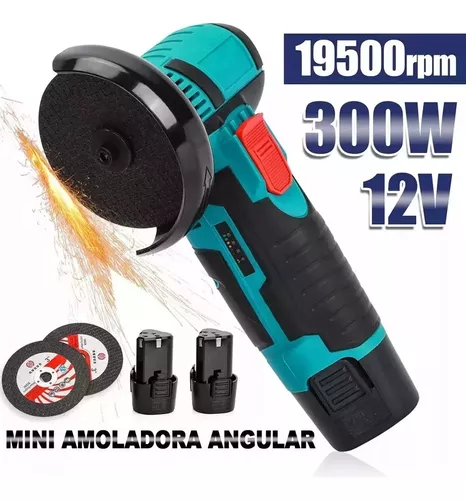Esmeril Galletero Angular Inalámbrico Recargable + 2 Discos-2
