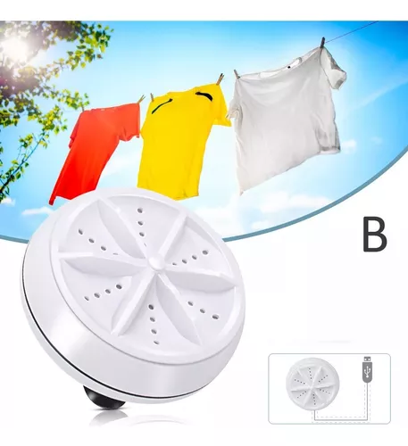 Mini Lavadora Usb Portátil Ultrasónica Turbo 1kg Práctico-3