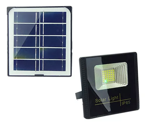 Lampara Foco Solar 30w + Panel Solar + Control-2
