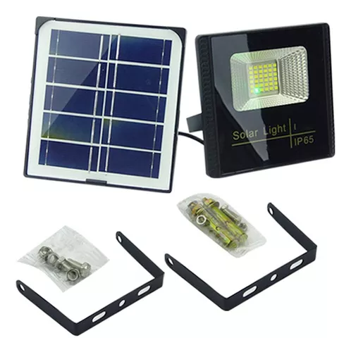 Lampara Foco Solar 30w + Panel Solar + Control-6
