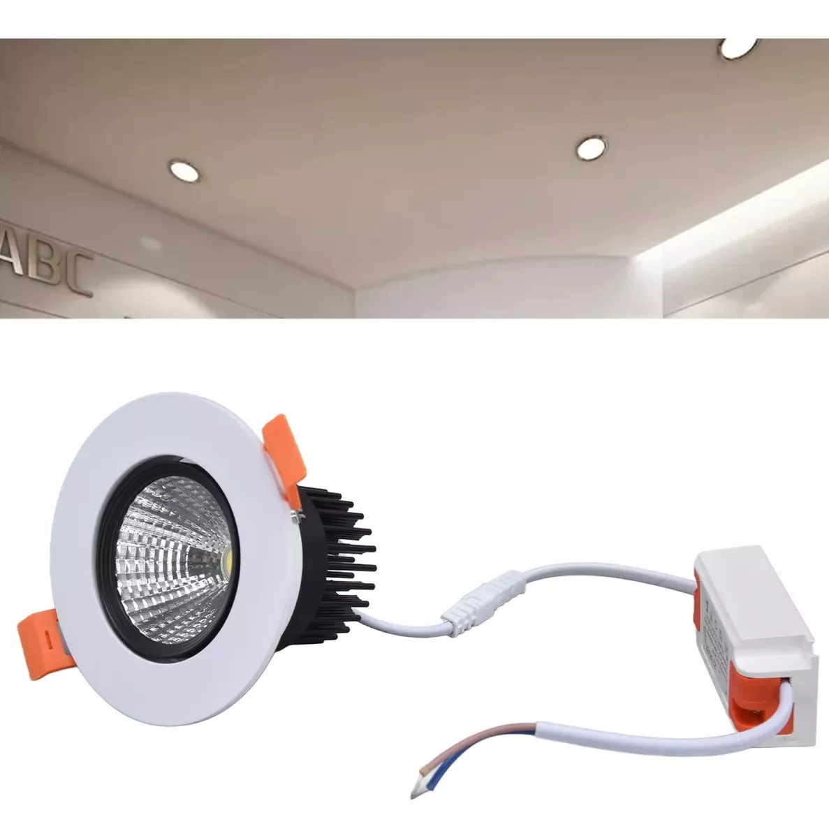 Foco Led Empotrable 11.5cm 16w 630lm, Regulable, Embutido Color Blanco-4
