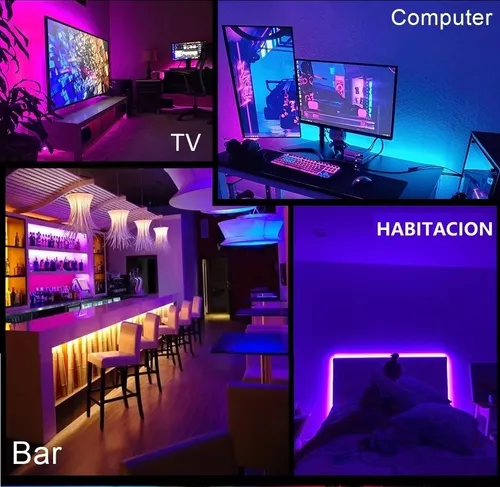 Cinta Tira Led Para Tv, Pc, Habitación Usb 5050 Rbg 2mts Nue-6