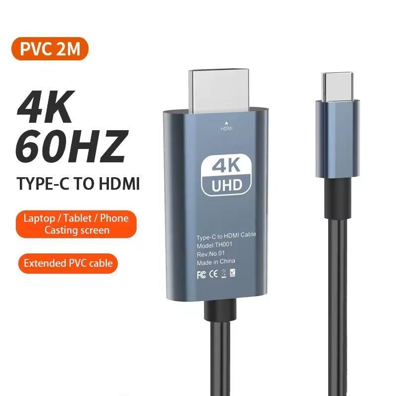 JKR Adaptador Cable Usb Tipo C A Hdmi / Usb-c A Hdmi 4k 60hz 2 Metros Video-2