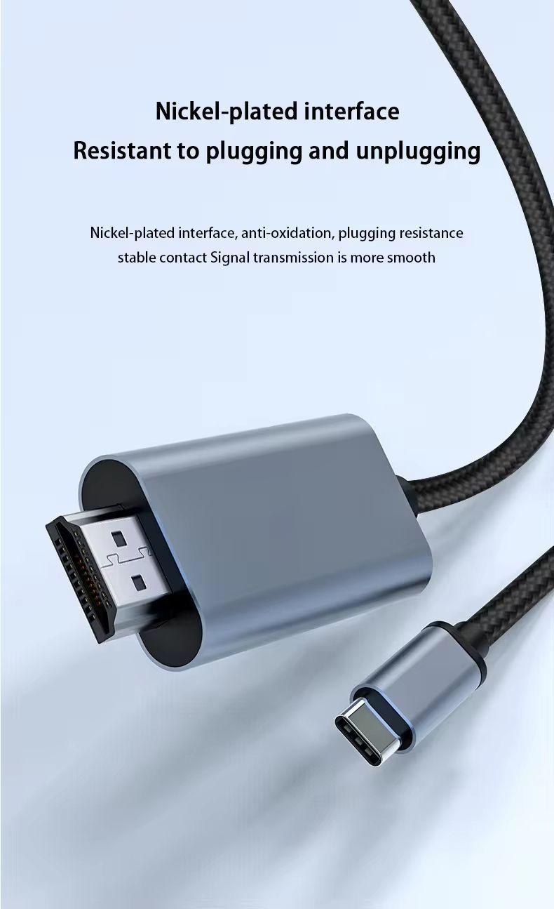 JKR Adaptador Cable Usb Tipo C A Hdmi / Usb-c A Hdmi 4k 60hz 2 Metros Video-3