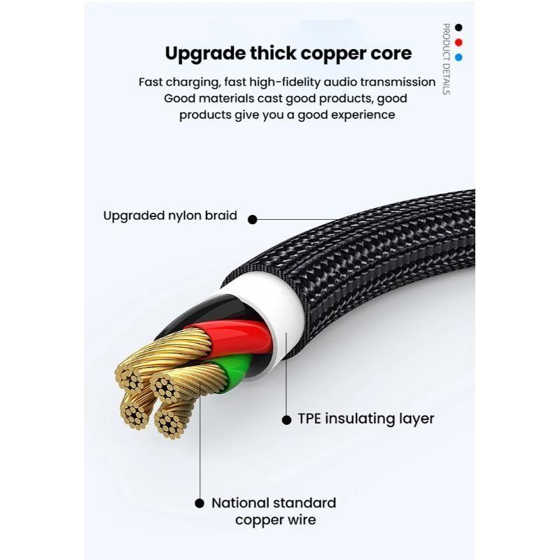 Adaptador Split De Audífonos Y Carga Tipo-c A Audio Jack 3.5-1