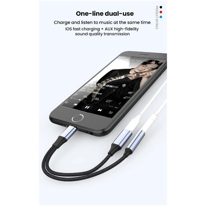 Adaptador Split De Audífonos Y Carga Tipo-c A Audio Jack 3.5-2