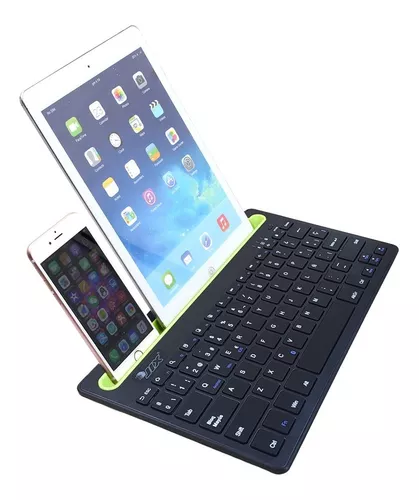 Teclado Bt Recargable Multiplataforma Soporte Tablet Celular-5
