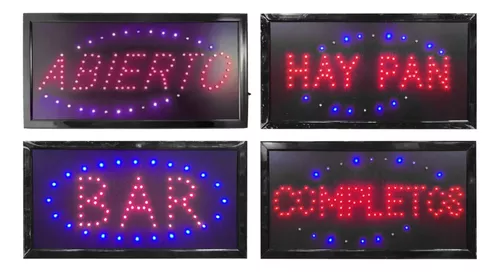 Letrero Led Signs Luminoso Aviso - Abierto-1