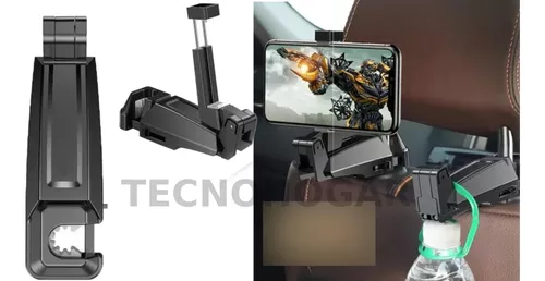 Soporte De Auto Asiento Trasero Celular Y Colgador Cartera-1