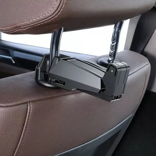 Soporte De Auto Asiento Trasero Celular Y Colgador Cartera-5