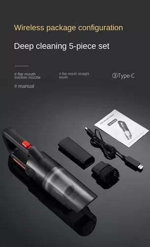 Aspiradora Portátil Inalámbrica Recargable Filtro Lavable-4