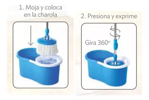 Trapeador Giratorio Mopa 360° Metálico En Varios Colores-4