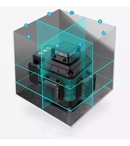 Nivel Láser 360º Ajustable 16 Líneas Verde + Trípode 1,5m-3