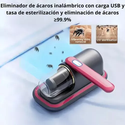 Aspiradora Inalámbrica Anti Acaros Eliminadora Al Vacío-3
