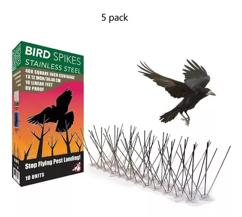 Púas Antipalomas Pack X5 Alambre Acero Inofensiva-5