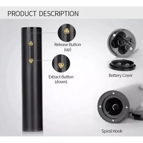 Sacacorchos Eléctrico Para Vino, Abrebotellas, Fácil De Usar-3