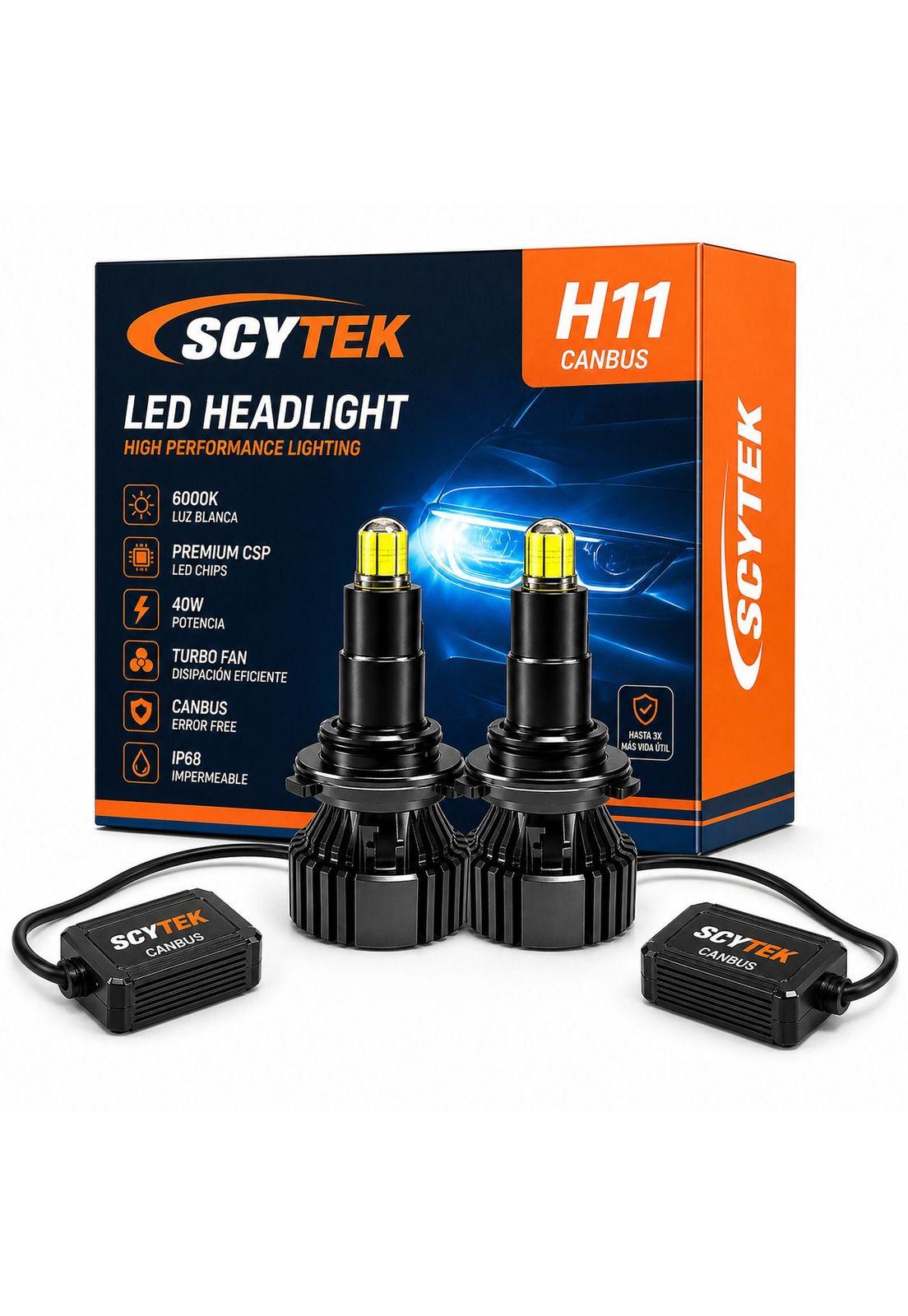 Kit de Luces Turbo LED H11 Canbus 12000Lm 3D 360° 40W 6000K-0