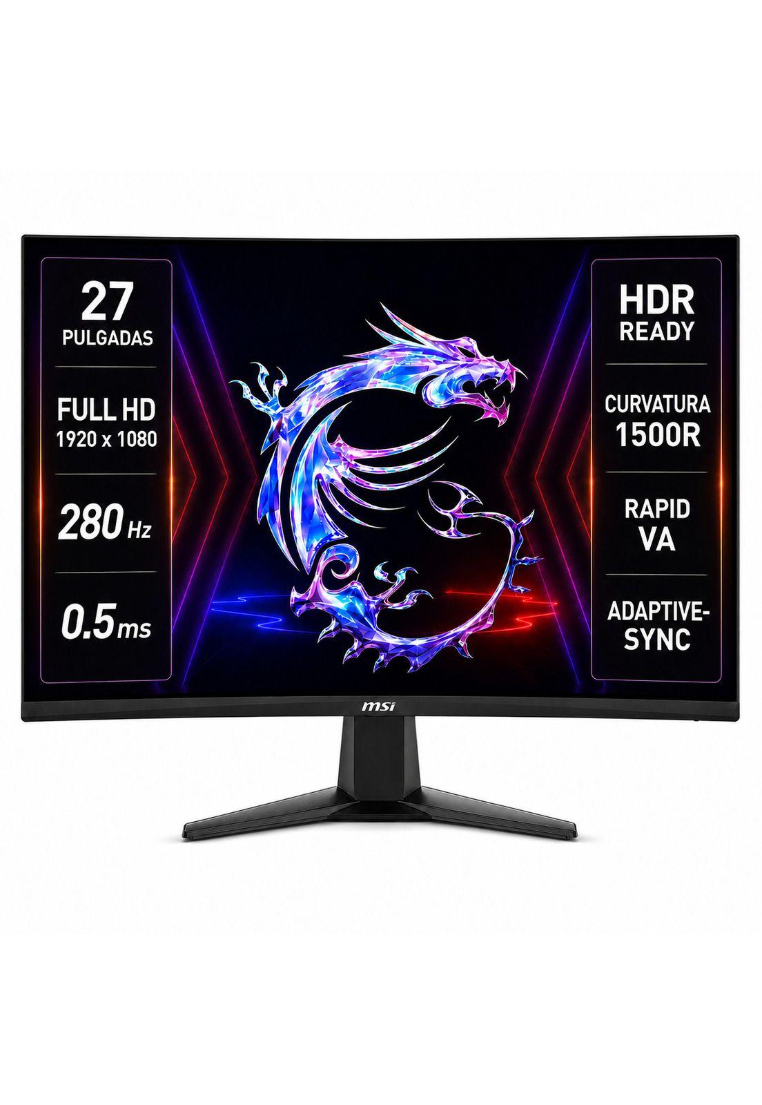 Monitor Gamer MSI 27" Full HD 280HZ+ HDR Ultra Flat IPS 1ms-0