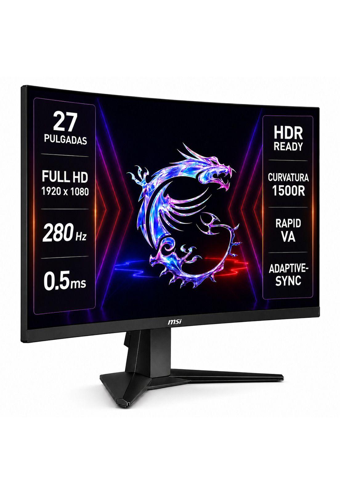 Monitor Gamer MSI 27" Full HD 280HZ+ HDR Ultra Flat IPS 1ms-1