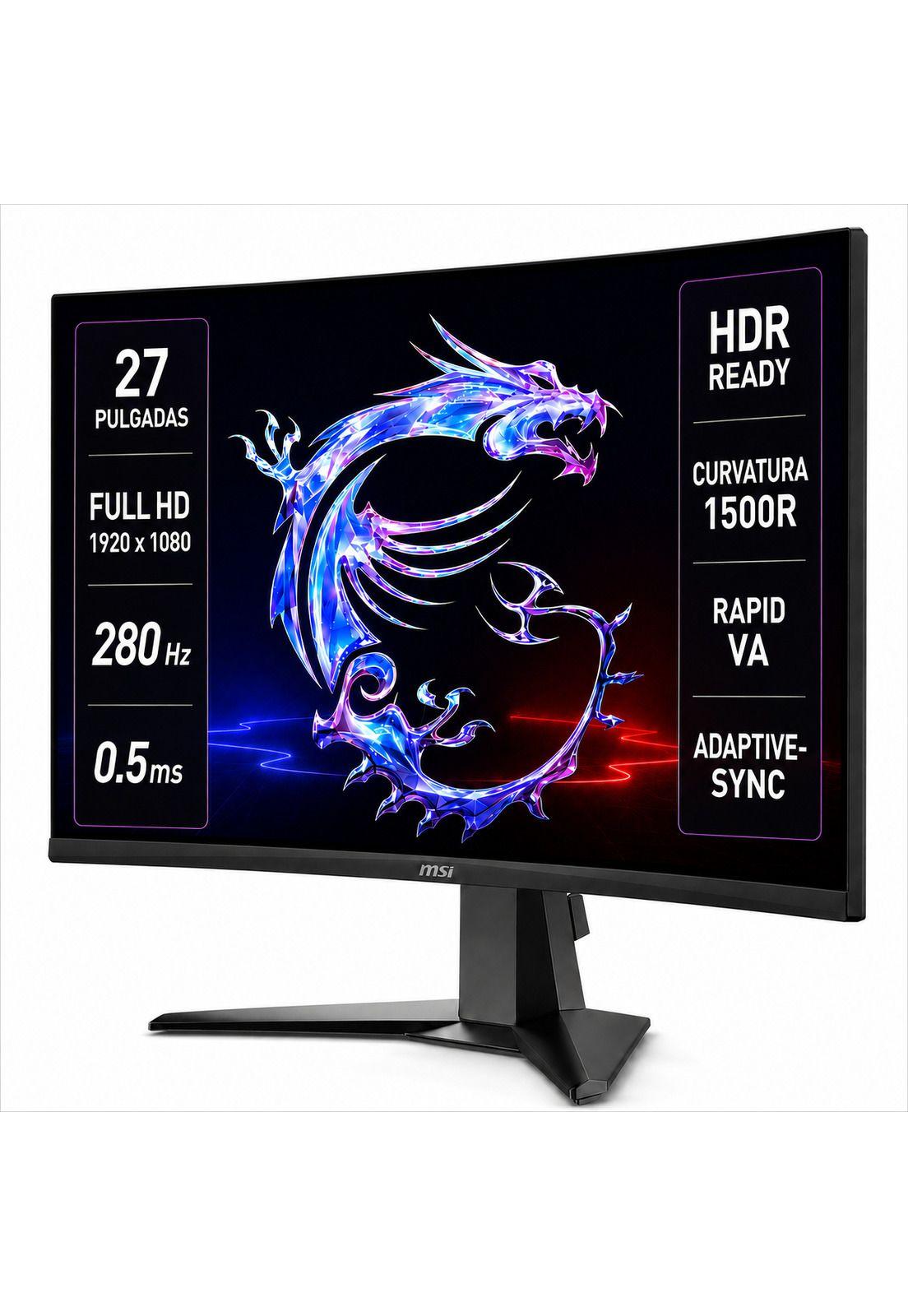 Monitor Gamer MSI 27" Full HD 280HZ+ HDR Ultra Flat IPS 1ms-2