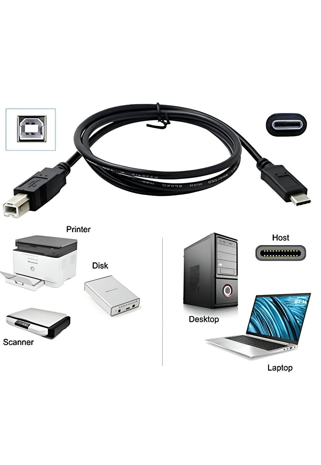 Cable para Impresoras USB-C Universal 180CM - Ultra Flexible-4