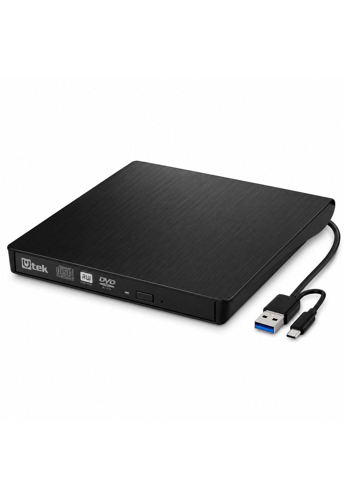 Grabador y Lector Externo de CD/DVD Dual USB / USB-C RD12X-3