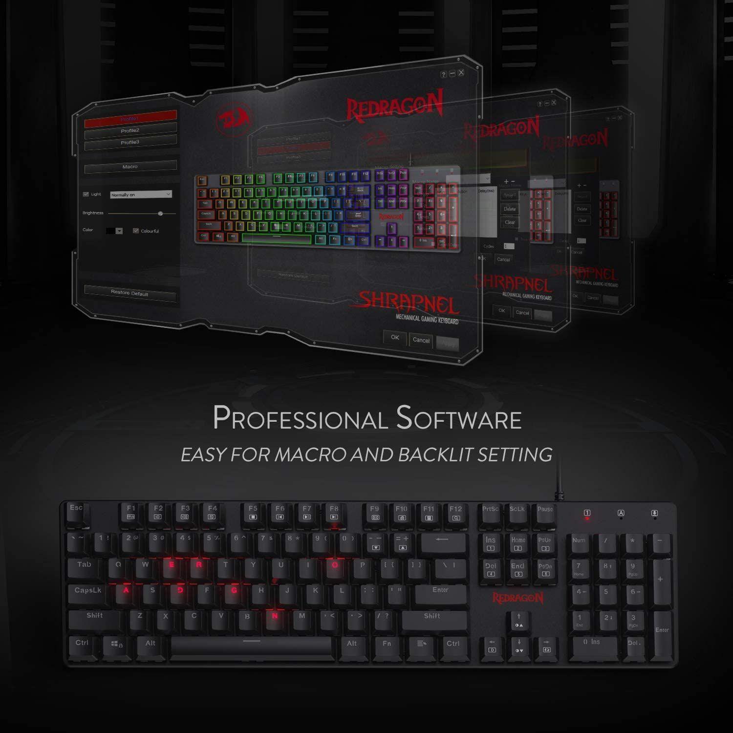 Teclado Gamer Mecanico Redragon Shrapnel K589RGB-15